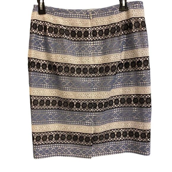 Talbots Lace Stripe Pencil Skirt Size 12 - Picture 7 of 15